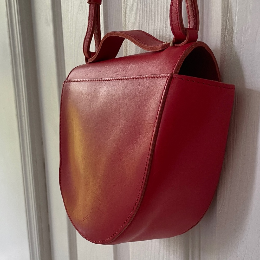 CLARE V ELODIE Tomato Red Bag - Picture 9 of 16